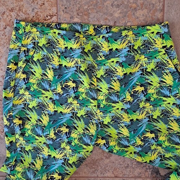 Soft Surroundings Size XL Green Blue Pull On Stretch Pants Ankle Length Skinny - Picture 2 of 14